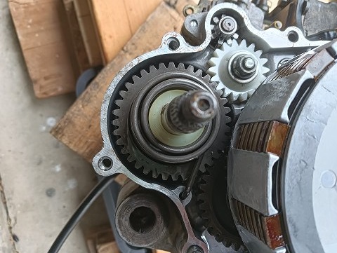 KDX125SR2号機のエンジンキックアーム部。