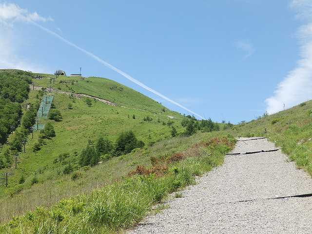 車山登山道。