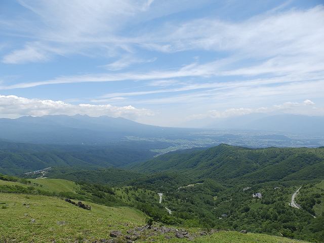 車山山頂テラスからの景色。