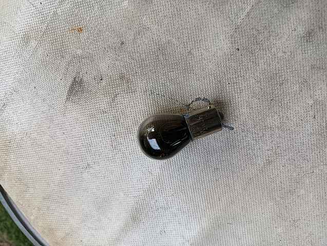 真っ黒になった電球。
